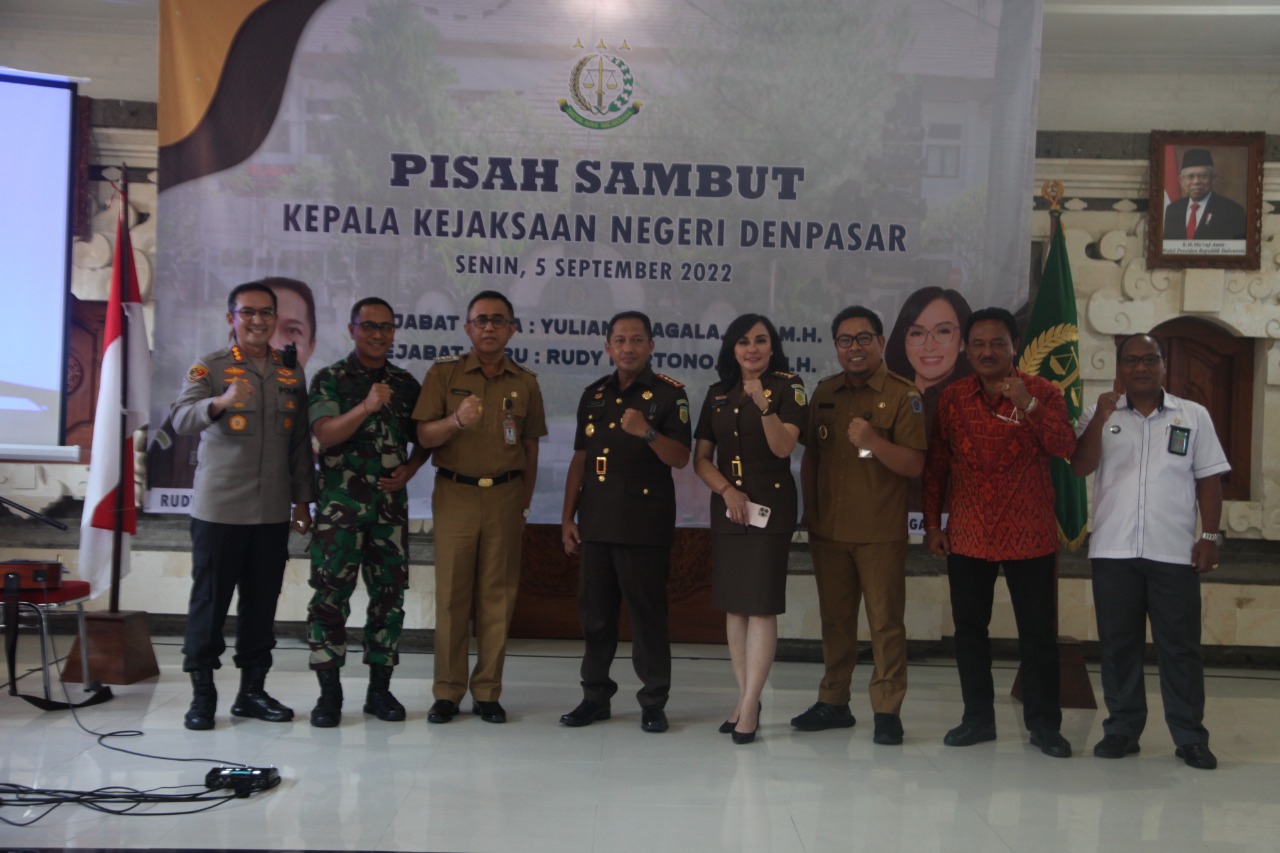 Hadiri Pisah Sambut Kajari Denpasar, Walikota Jaya Negara Berharap Sinergitas Berkelanjutan Dukung Pembangunan Kota   