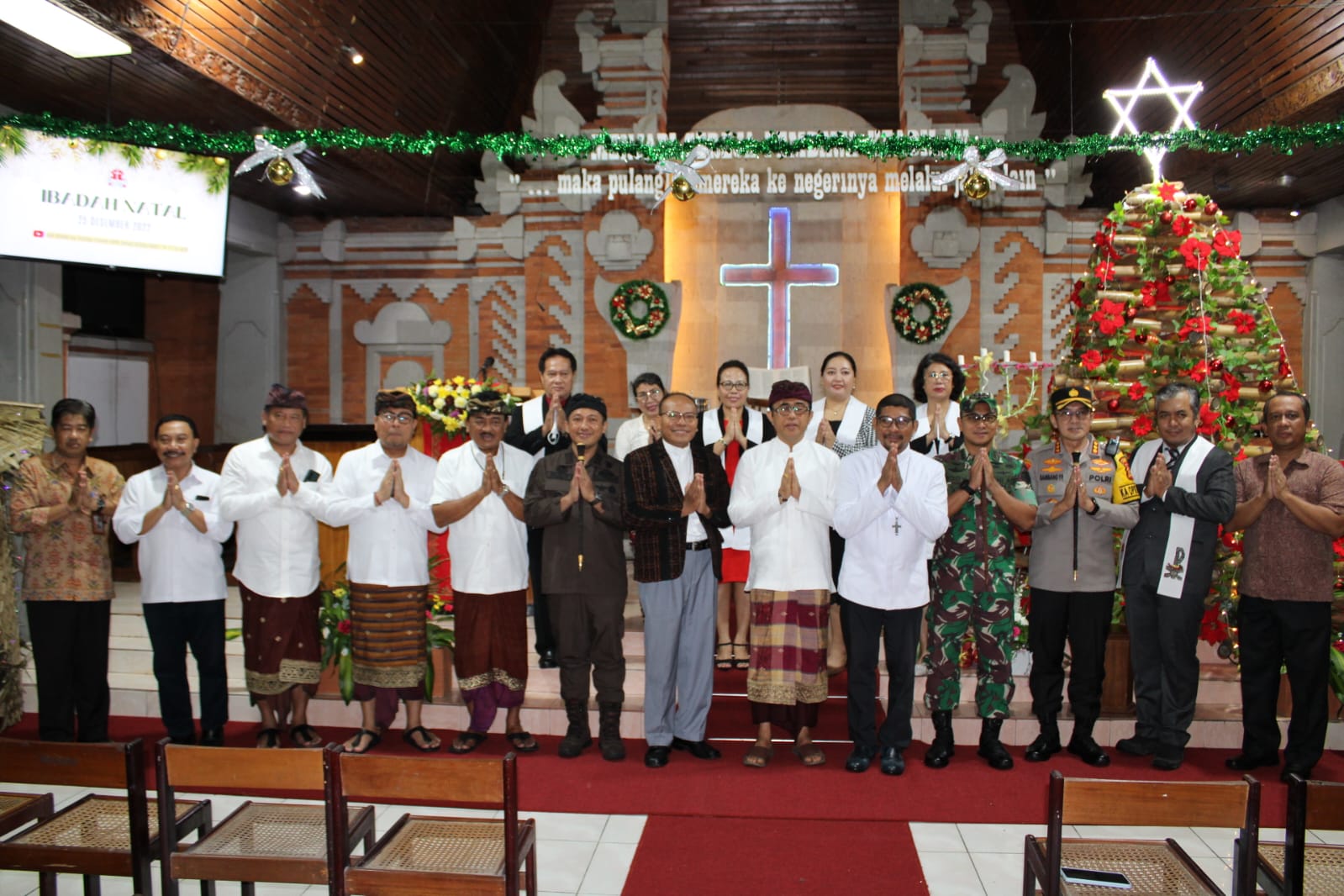 Walikota Jaya Negara Bersama Forkopimda Pantau Perayaan Natal di Kota Denpasar