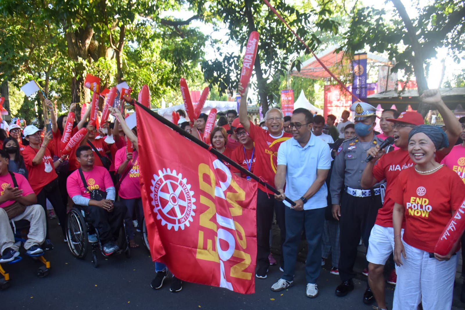 Walikota Jaya Negara Lepas End Polio Fun Walk    Kampanyekan Upaya Berkelanjutan Cegah Penyakit Polio