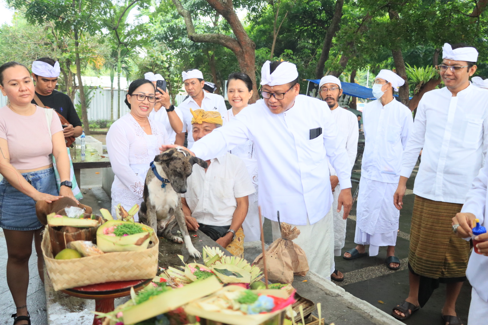 Rangkaian Rahina Tumpek Uye di Pura Agung Jagatnatha Pemkot Denpasar Juga Gelar Pelayanan Kesehatan Hewan