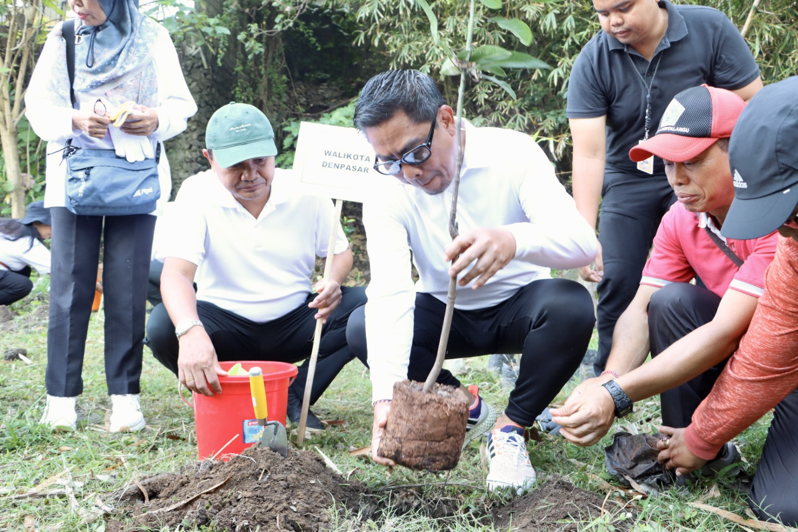 Komitmen Kembalikan Ketangguhan DAS, Wawali Arya Wibawa Dukung Penanaman Pohon di Bantaran Sungai Ayung Denpasar