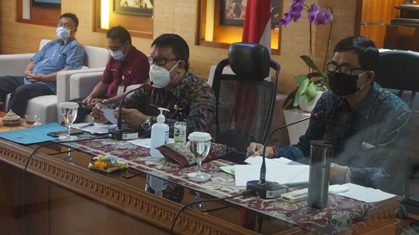 Denpasar Rangking I Tepra Tingkat Propinsi Bali. Sekda Rai Iswara Pimpin Rakor Tepra Via Teleconference