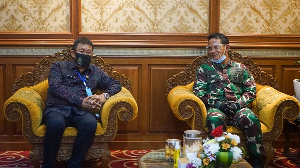 Sambangi Pemkot Denpasar, Danlanal TNI AL Denpasar Mantapkan Sinergitas Bersama Dukung Percepatan Penanganan dan Pencegahan Covid-19