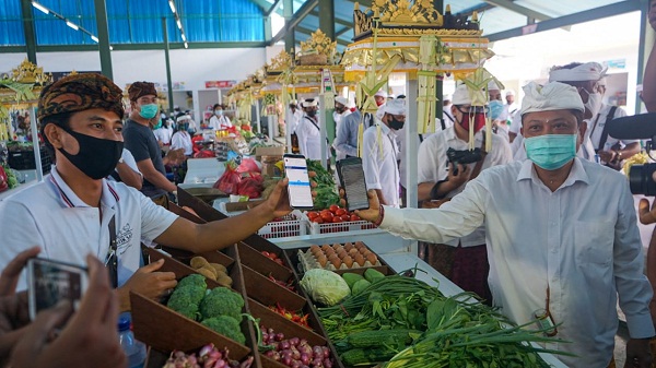 Walikota Rai Mantra Resmikan Pasar Anyar Pitik Sari Pedungan, Jadi Pasar Dengan Transaksi Non Tunai, Penggerak Ekonomi Kerakyatan Yang Berdaya Saing