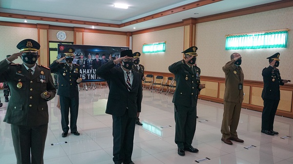 Sekda Rai Iswara Hadiri Peringatan HUT TNI ke-75 Secara Virtual