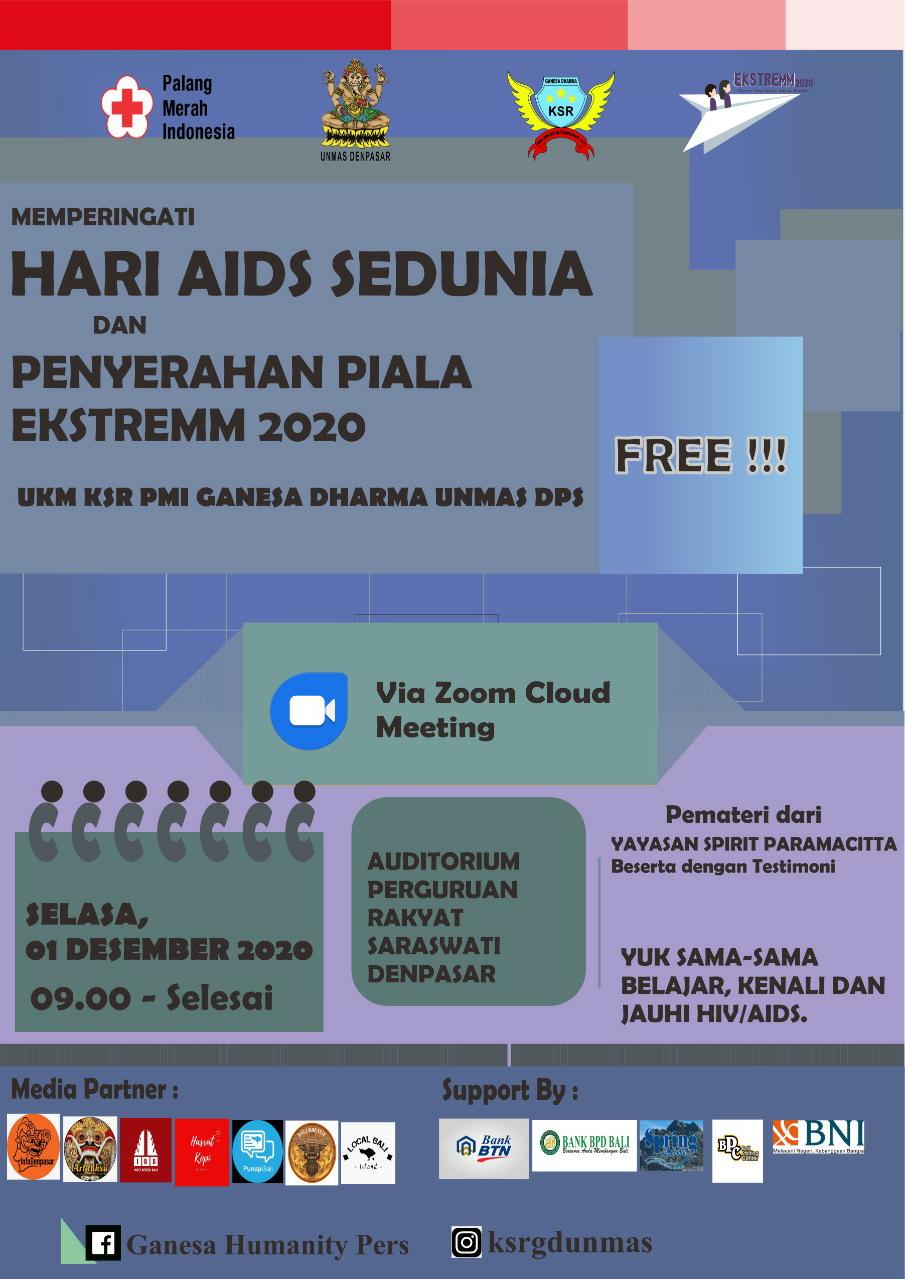 Peringati Hari AIDS Sedunia, UKM KSR PMI Ganesa Dharma Unmas Gelar Diskusi