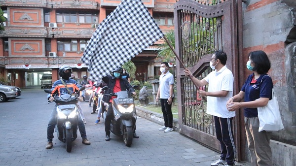 Wawali Jaya Negara Lepas Road Show Forum Peduli AIDS Bali di Kota Denpasar