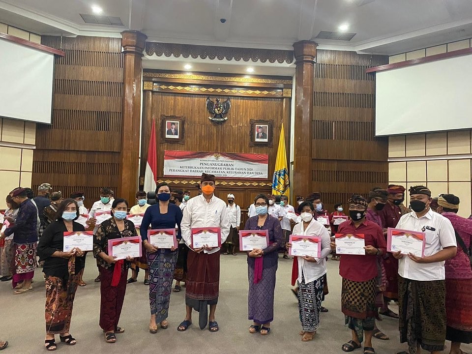 Kota Denpasar meraih peringkat Informatif I dalam Anugerah Keterbukaan Informasi Publik Tahun 2020