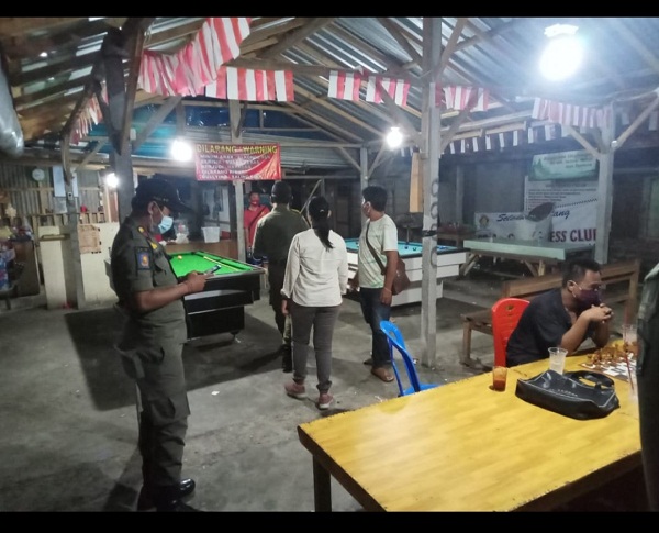 Ciptakan Kerumunan di Tengah Pandemi Covid-19 Satpol PP Denpasar Tertibkan Usaha Biliard