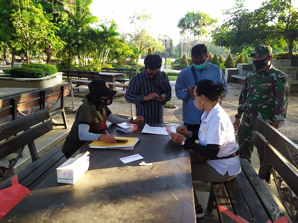 Tim GabunganYustisi Denpasar Gelar Operasi Penegakan Disiplin Prokes.