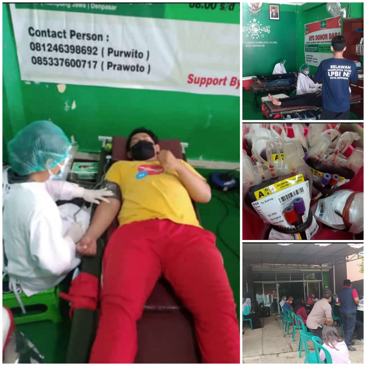 Donor Darah PCNU Denpasar Terapkan Protokol Kesehatan