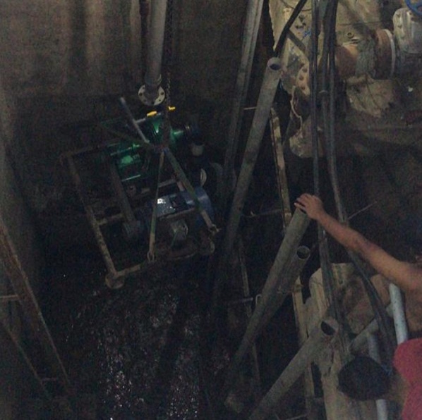 Banyak Lumpur di Intake Instalasi Pengelolahan Air IPA Belusung, Perumda Air Minum Tirta Sewakadharma Kota Denpasar Lakukan Pengurasan
