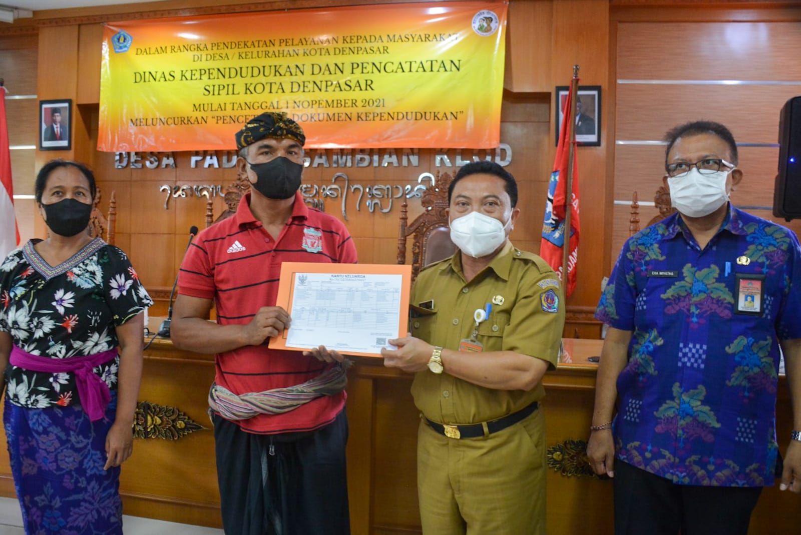 Dekatkan Pelayanan ke Masyarakat, Pemkot Denpasar Launching Pelayanan Cetak Adminduk di Desa/Lurah
