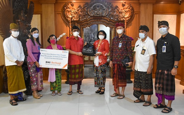 Pemkot Terima Bantuan Paket Sembako Dari BNI Cabang Denpasar, Segera Salurkan Kepada Masyarakat