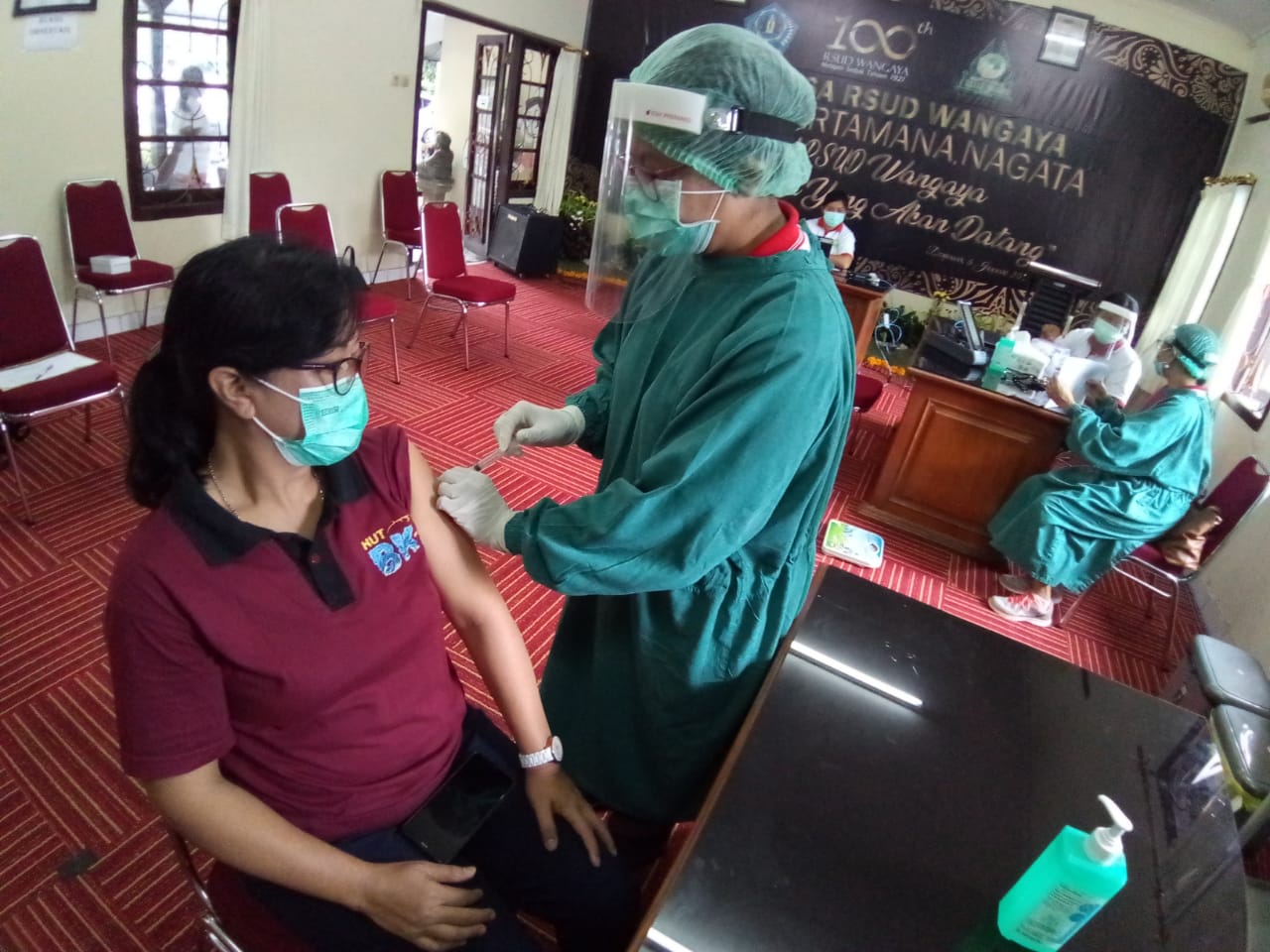 RSUD Wangaya Gelar Simulasi Vaksinasi Covid-19 , Dukung Pelaksanaan Maksimal, Satu Sesi Dibatasi 15 Orang