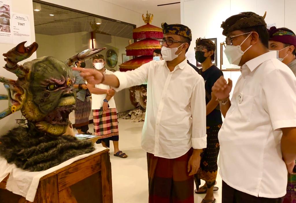 Wali Kota Jaya Negara Rangkul Kreatifitas, Ajak Tetap Produktif Buka Pameran Ogoh-Ogoh Mini Sekaa Teruna Denpasar