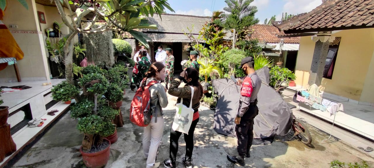 Tekan dan Lacak Penyebaran Covid 19,  Desa Peguyangan Kangin Gencar Laksanakan Tracing 