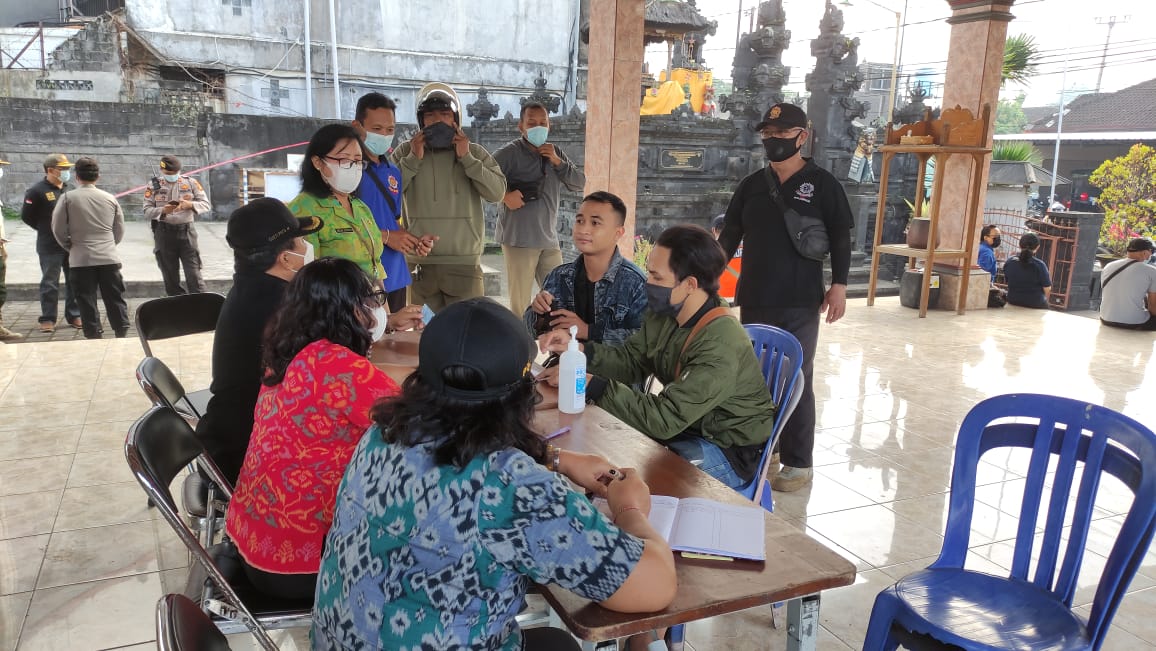 Tim Yustisi Denpasar Lakukan Pemantauan Prokes Di Jalan Nangka – Jalan Kemuda  21 Orang Terjaring Langgar Prokes