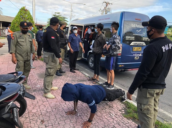 Tekan Penyebaran Virus Covid 19 Tim Yustisi Denpasar Kembali Jaring 15 Pelanggar