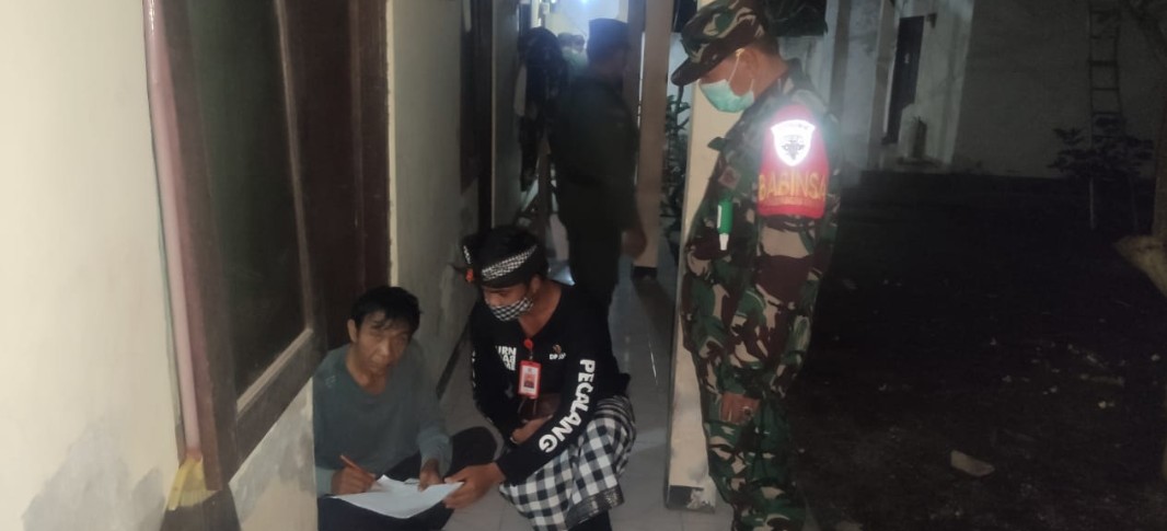 Desa Peguyangan Kangin Laksanakan Pendataan Penduduk Pendatang Non Permanen  Tertib Administrasi dan Cegah Klaster Baru Penyebaran Virus Covid-19