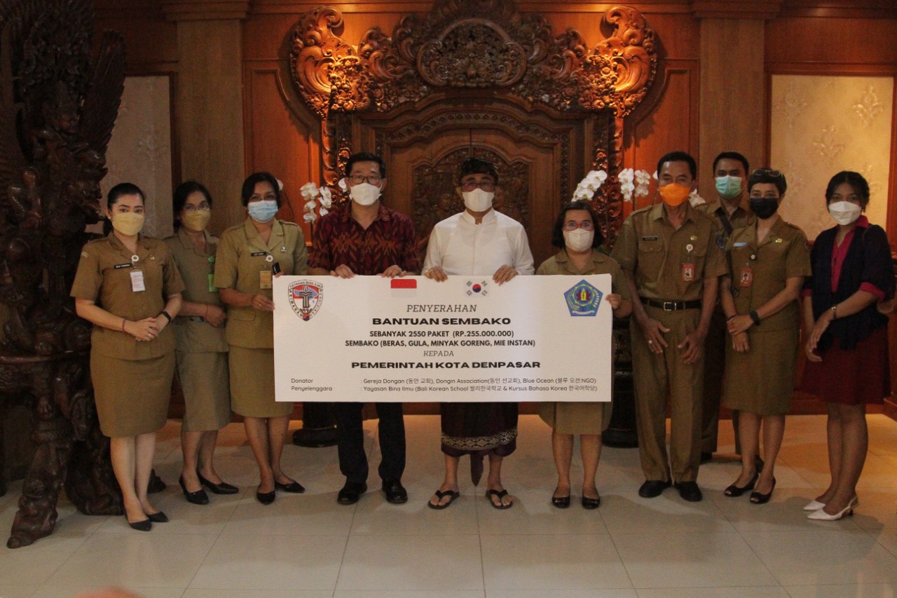 Pemkot Denpasar Kembali Terima Bantuan Sembako Dari Yayasan Bina Ilmu Korea Selatan. Segera Disalurkan Kepada Masyarakat