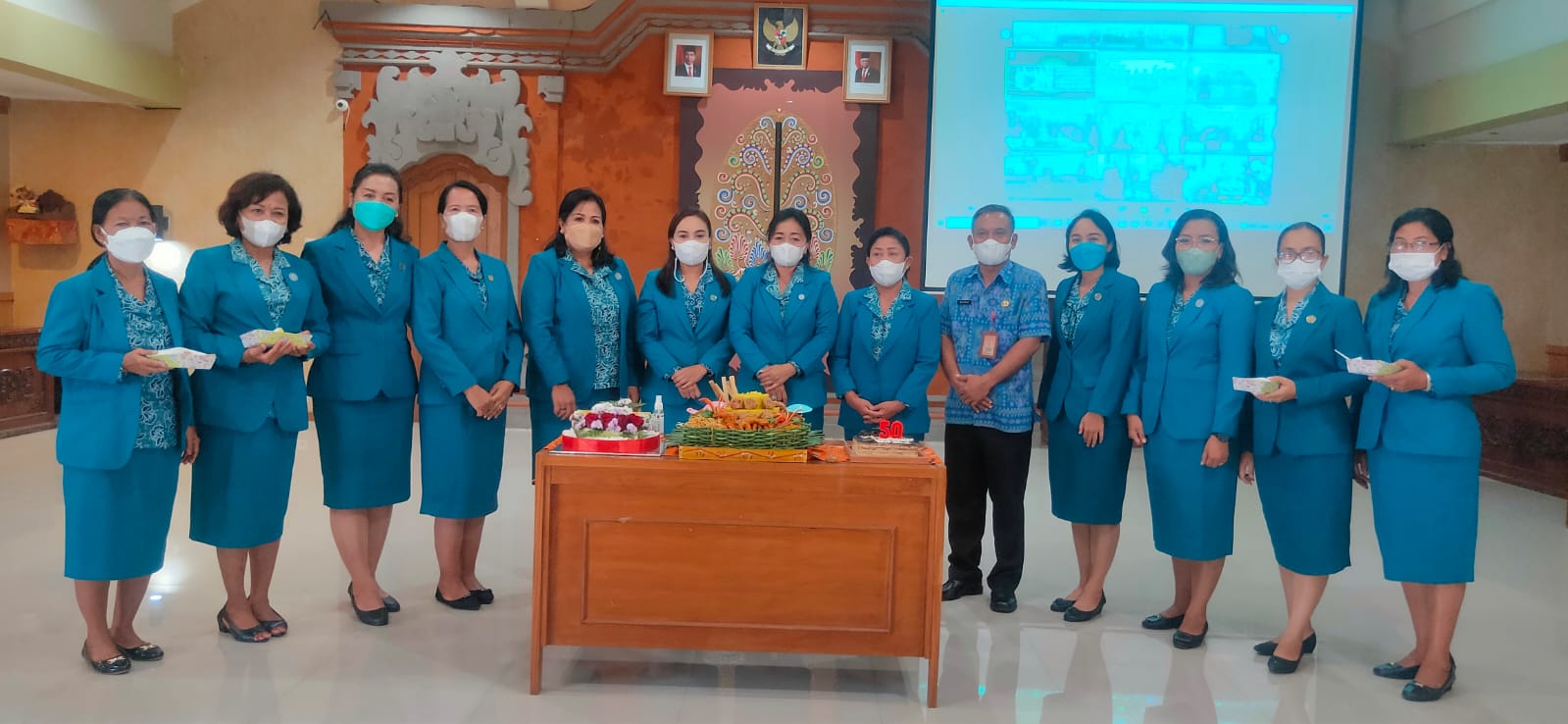 Ny. Sagung Antari Jaya Negara Ikuti Puncak  HKG Ke 50 Tahun 2022