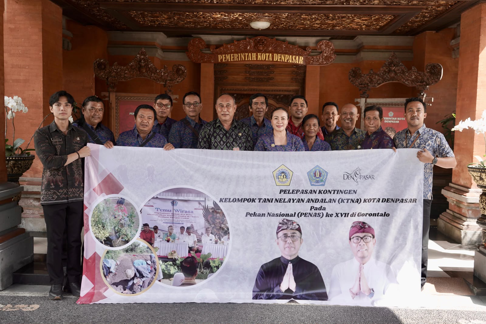 Walikota Jaya Negara Melepas Secara Resmi Kontingen KTNA Denpasar Menuju Penas XVII Gorontalo